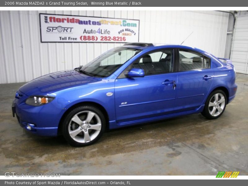 Winning Blue Metallic / Black 2006 Mazda MAZDA3 s Grand Touring Sedan