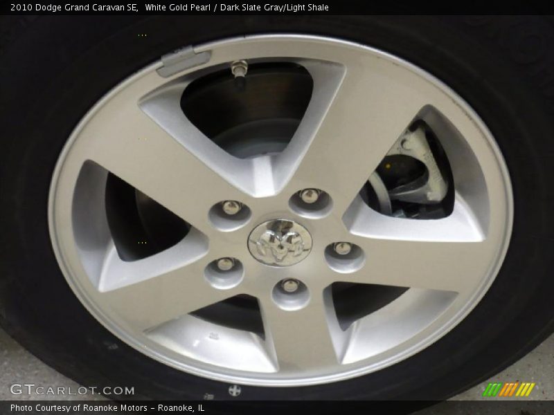 White Gold Pearl / Dark Slate Gray/Light Shale 2010 Dodge Grand Caravan SE