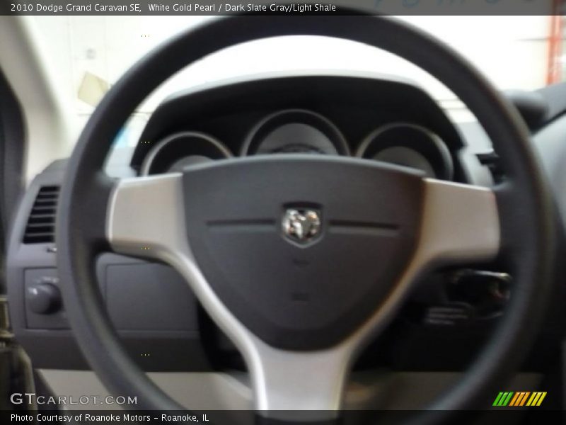 White Gold Pearl / Dark Slate Gray/Light Shale 2010 Dodge Grand Caravan SE