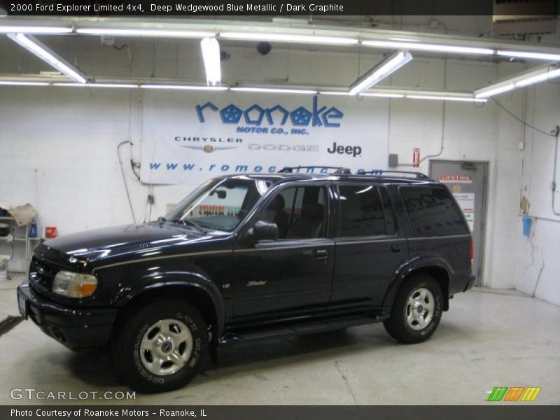 Deep Wedgewood Blue Metallic / Dark Graphite 2000 Ford Explorer Limited 4x4