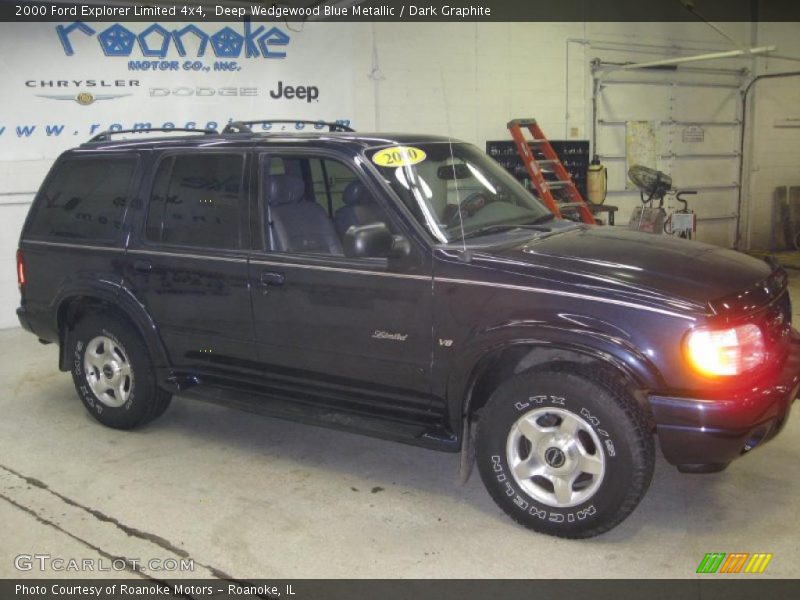 Deep Wedgewood Blue Metallic / Dark Graphite 2000 Ford Explorer Limited 4x4