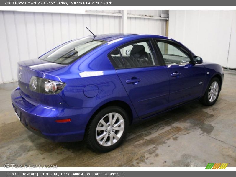 Aurora Blue Mica / Black 2008 Mazda MAZDA3 s Sport Sedan