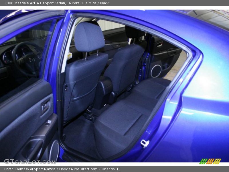 Aurora Blue Mica / Black 2008 Mazda MAZDA3 s Sport Sedan