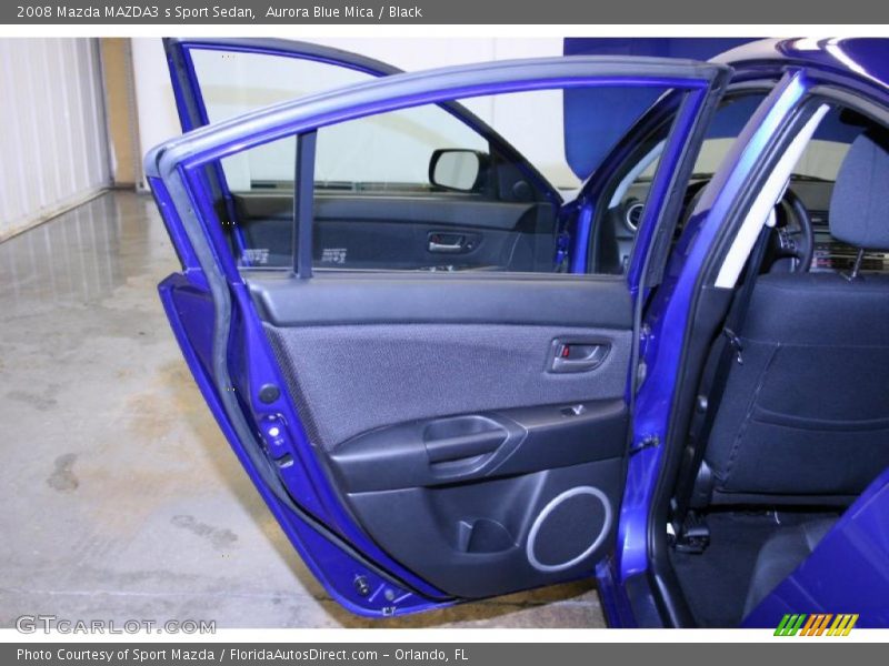 Aurora Blue Mica / Black 2008 Mazda MAZDA3 s Sport Sedan