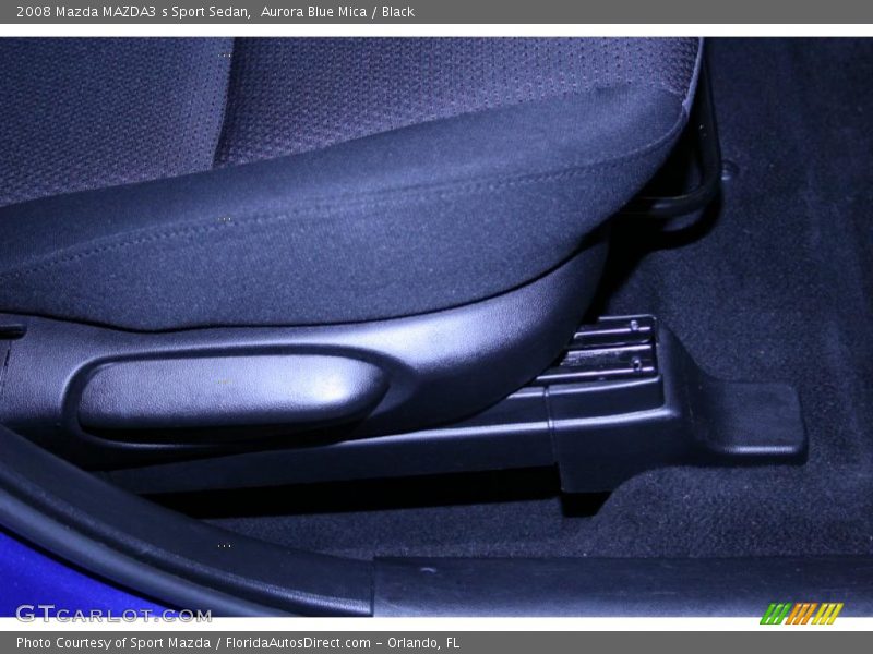 Aurora Blue Mica / Black 2008 Mazda MAZDA3 s Sport Sedan
