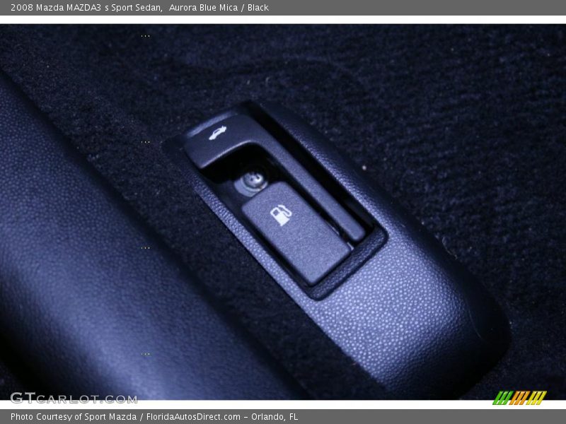 Aurora Blue Mica / Black 2008 Mazda MAZDA3 s Sport Sedan