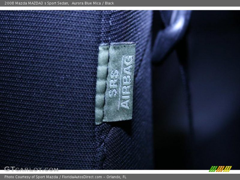 Aurora Blue Mica / Black 2008 Mazda MAZDA3 s Sport Sedan
