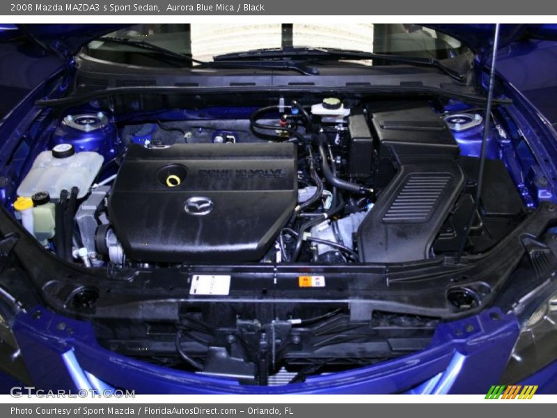 Aurora Blue Mica / Black 2008 Mazda MAZDA3 s Sport Sedan