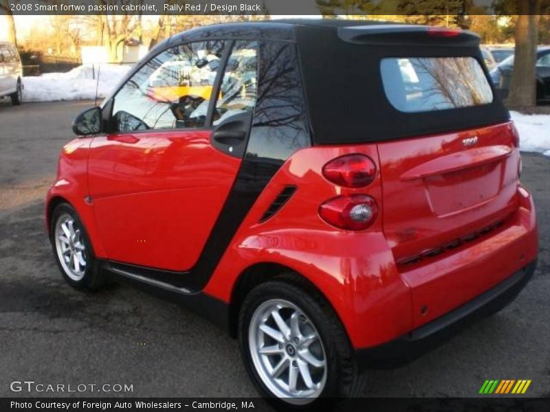 Rally Red / Design Black 2008 Smart fortwo passion cabriolet