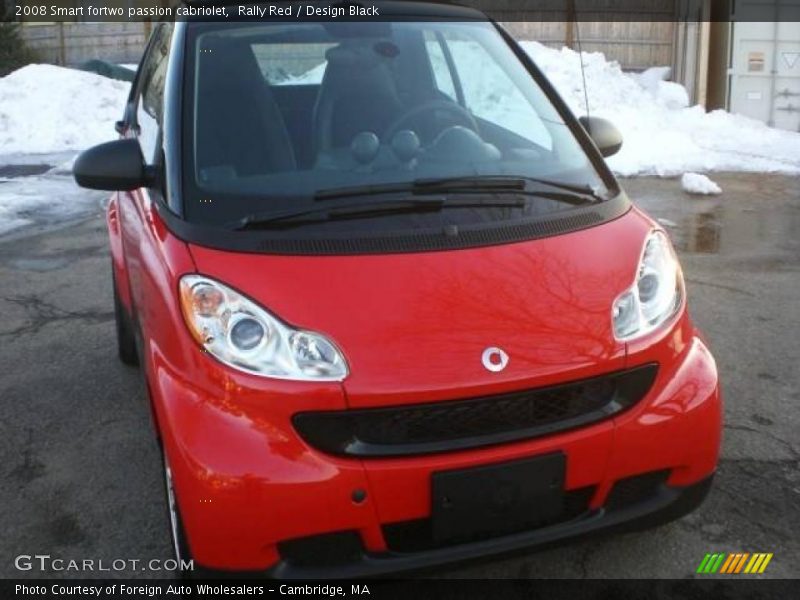 Rally Red / Design Black 2008 Smart fortwo passion cabriolet