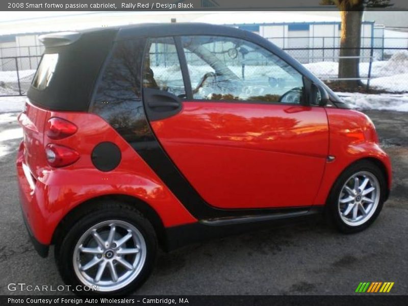 Rally Red / Design Black 2008 Smart fortwo passion cabriolet
