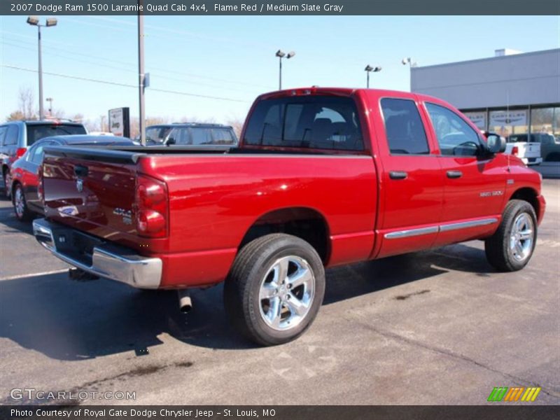 Flame Red / Medium Slate Gray 2007 Dodge Ram 1500 Laramie Quad Cab 4x4