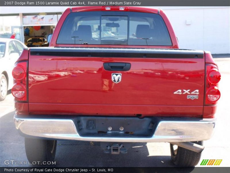 Flame Red / Medium Slate Gray 2007 Dodge Ram 1500 Laramie Quad Cab 4x4