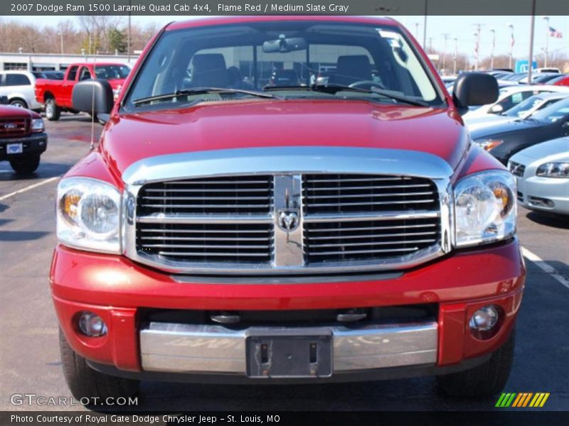 Flame Red / Medium Slate Gray 2007 Dodge Ram 1500 Laramie Quad Cab 4x4