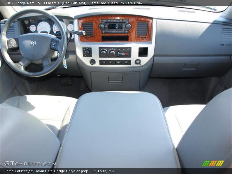 Flame Red / Medium Slate Gray 2007 Dodge Ram 1500 Laramie Quad Cab 4x4