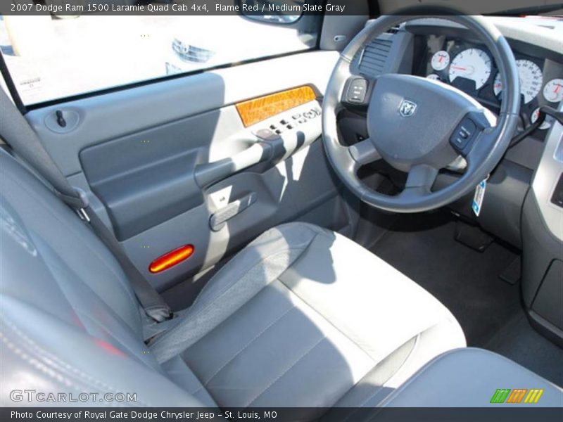 Flame Red / Medium Slate Gray 2007 Dodge Ram 1500 Laramie Quad Cab 4x4