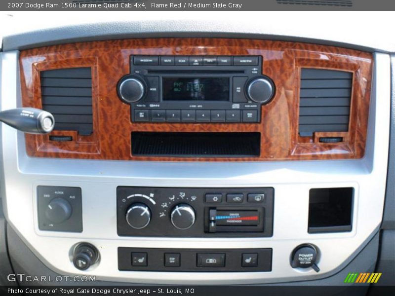 Flame Red / Medium Slate Gray 2007 Dodge Ram 1500 Laramie Quad Cab 4x4