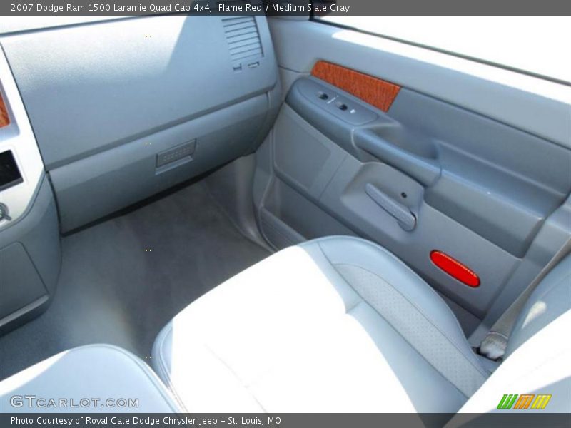 Flame Red / Medium Slate Gray 2007 Dodge Ram 1500 Laramie Quad Cab 4x4