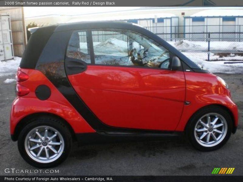 Rally Red / Design Black 2008 Smart fortwo passion cabriolet