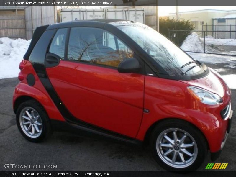 Rally Red / Design Black 2008 Smart fortwo passion cabriolet
