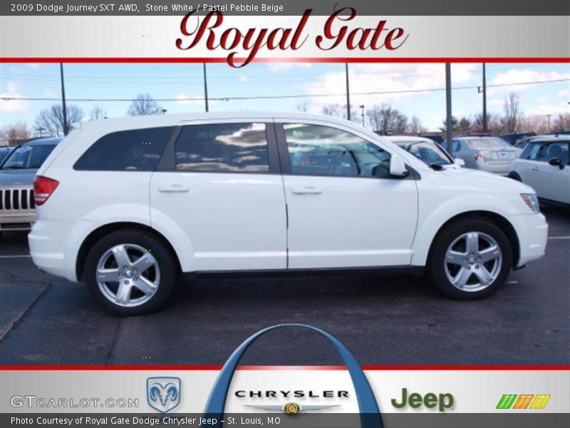 Stone White / Pastel Pebble Beige 2009 Dodge Journey SXT AWD