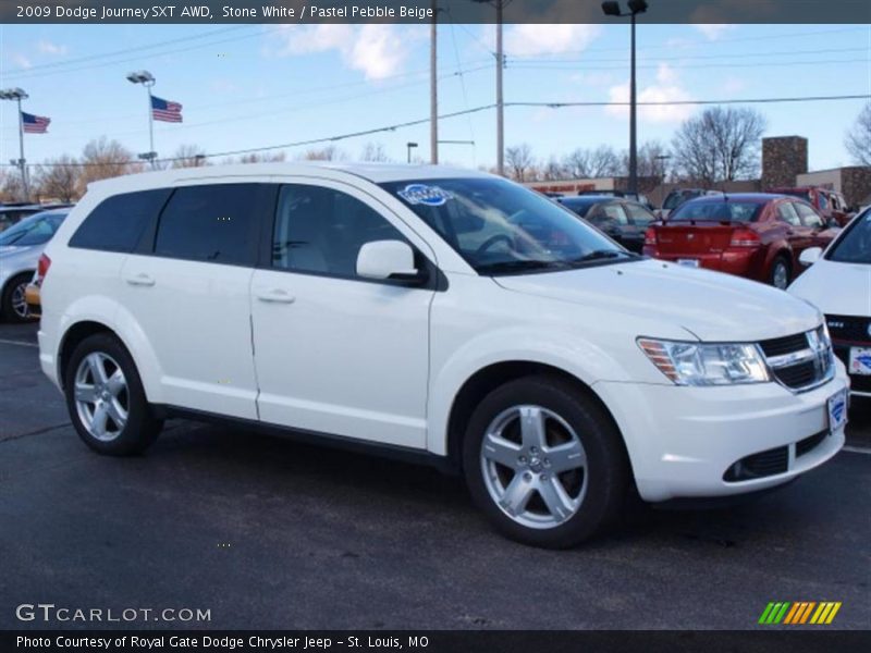Stone White / Pastel Pebble Beige 2009 Dodge Journey SXT AWD