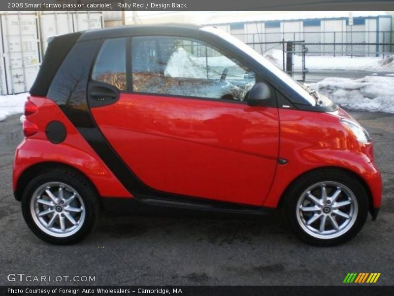 Rally Red / Design Black 2008 Smart fortwo passion cabriolet