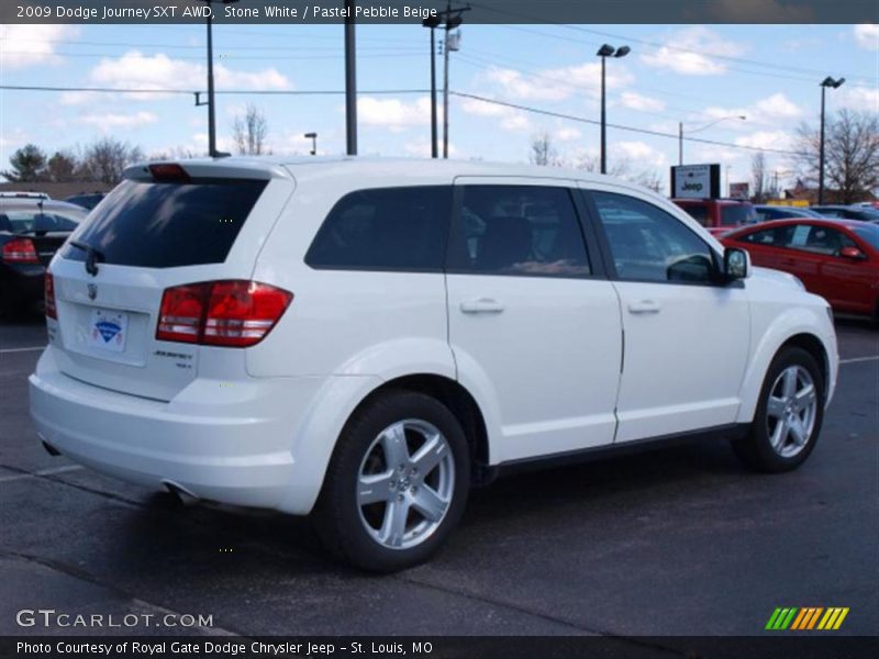 Stone White / Pastel Pebble Beige 2009 Dodge Journey SXT AWD