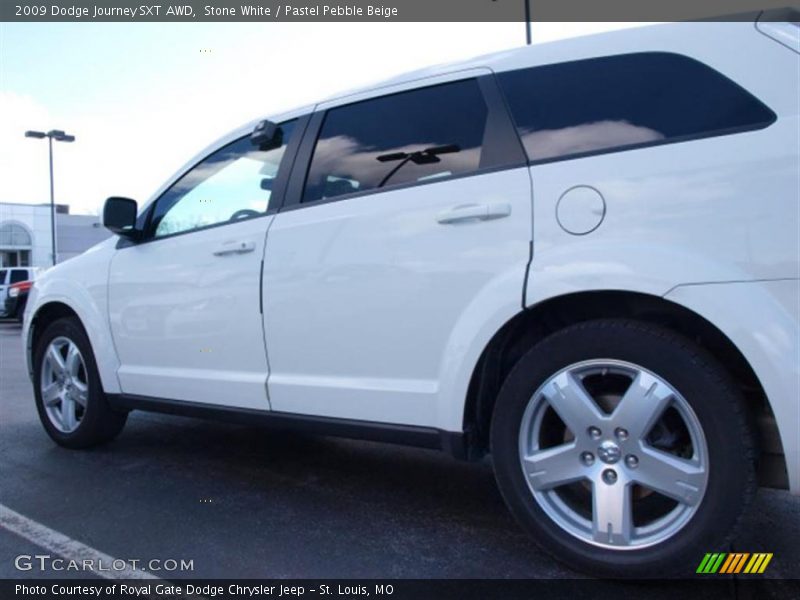 Stone White / Pastel Pebble Beige 2009 Dodge Journey SXT AWD