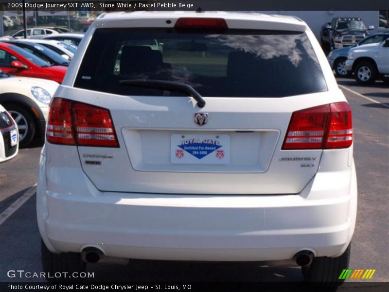 Stone White / Pastel Pebble Beige 2009 Dodge Journey SXT AWD