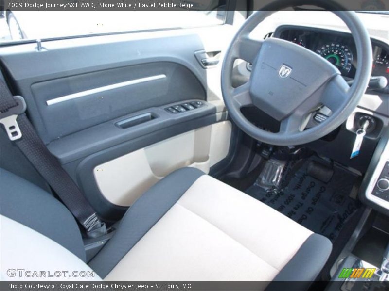 Stone White / Pastel Pebble Beige 2009 Dodge Journey SXT AWD