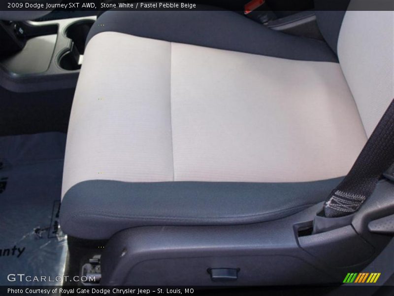 Stone White / Pastel Pebble Beige 2009 Dodge Journey SXT AWD