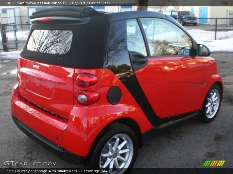 Rally Red / Design Black 2008 Smart fortwo passion cabriolet
