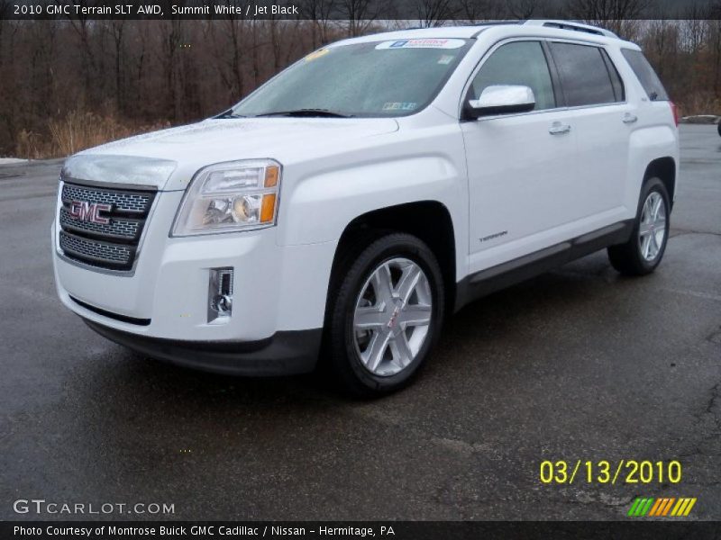 Summit White / Jet Black 2010 GMC Terrain SLT AWD