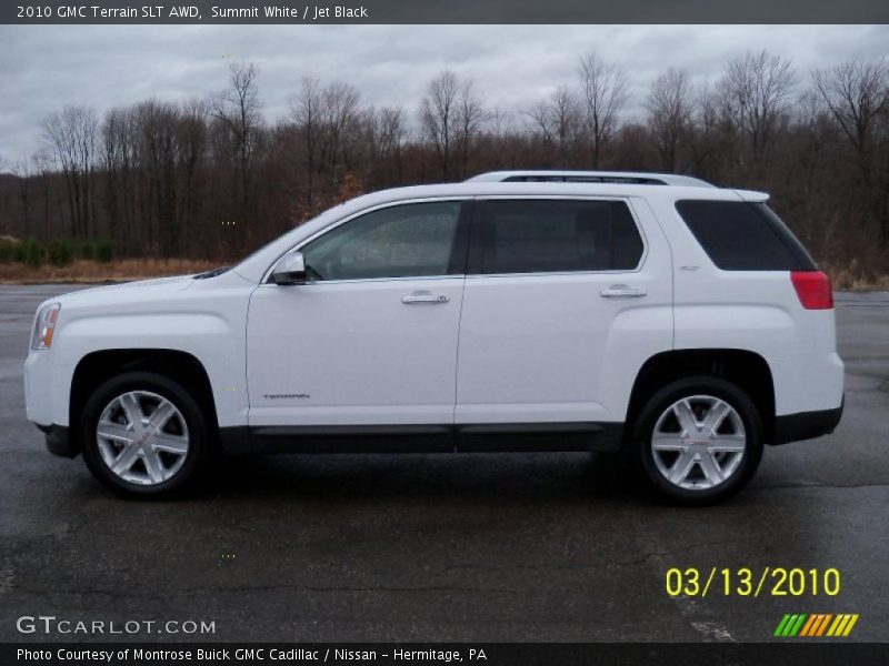 Summit White / Jet Black 2010 GMC Terrain SLT AWD