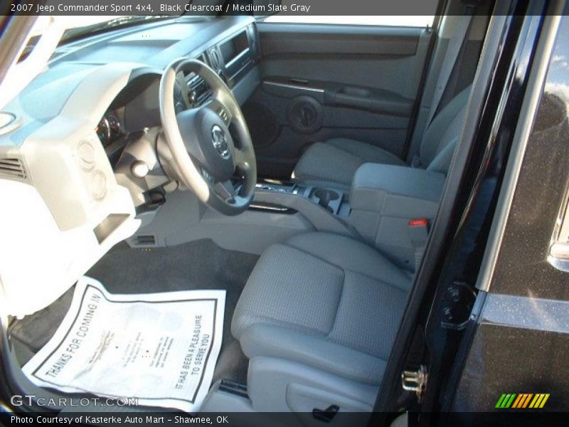 Black Clearcoat / Medium Slate Gray 2007 Jeep Commander Sport 4x4