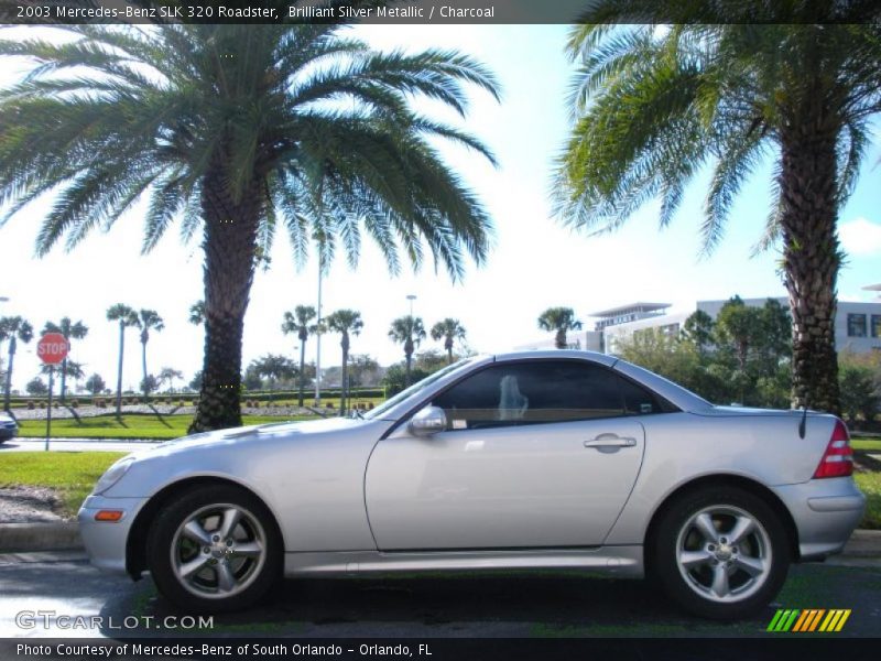 Brilliant Silver Metallic / Charcoal 2003 Mercedes-Benz SLK 320 Roadster