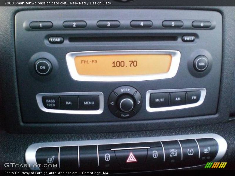 Rally Red / Design Black 2008 Smart fortwo passion cabriolet