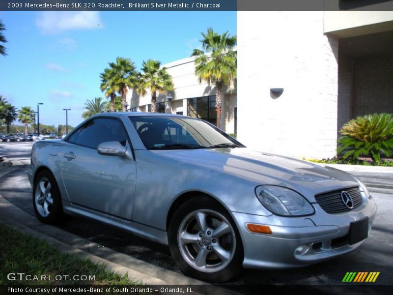 Brilliant Silver Metallic / Charcoal 2003 Mercedes-Benz SLK 320 Roadster