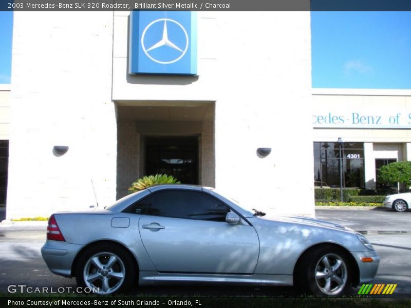 Brilliant Silver Metallic / Charcoal 2003 Mercedes-Benz SLK 320 Roadster