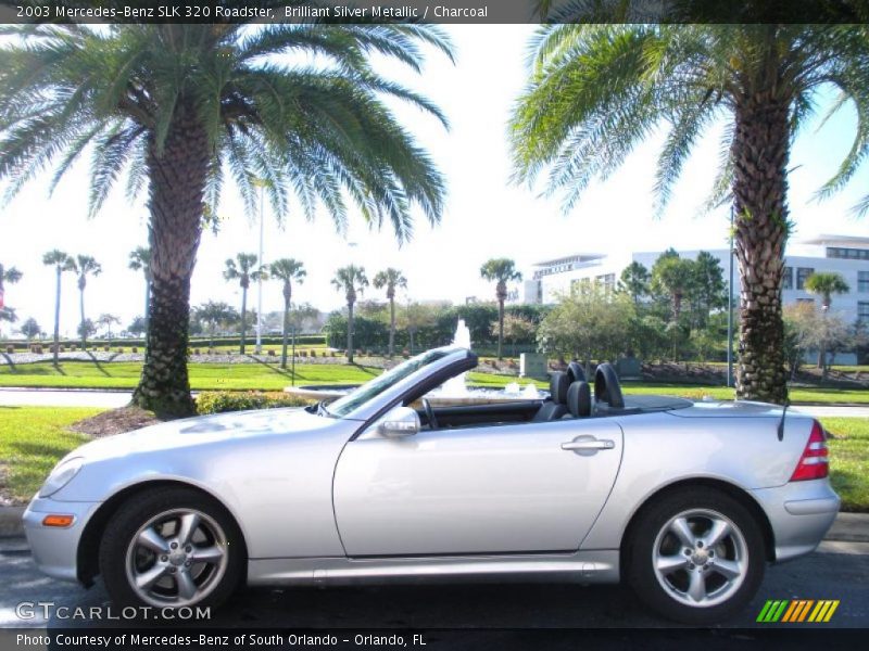 Brilliant Silver Metallic / Charcoal 2003 Mercedes-Benz SLK 320 Roadster