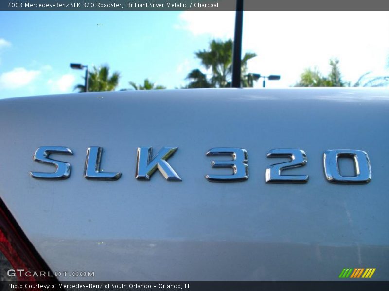 Brilliant Silver Metallic / Charcoal 2003 Mercedes-Benz SLK 320 Roadster
