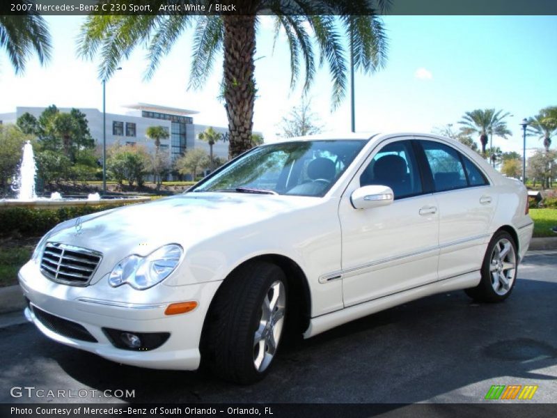 Arctic White / Black 2007 Mercedes-Benz C 230 Sport