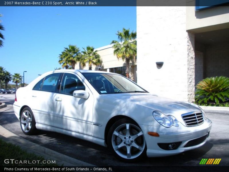 Arctic White / Black 2007 Mercedes-Benz C 230 Sport