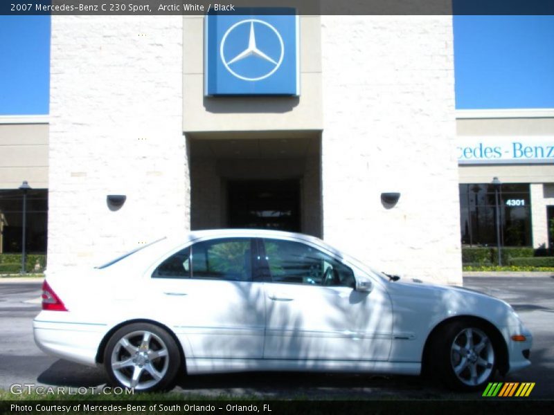 Arctic White / Black 2007 Mercedes-Benz C 230 Sport