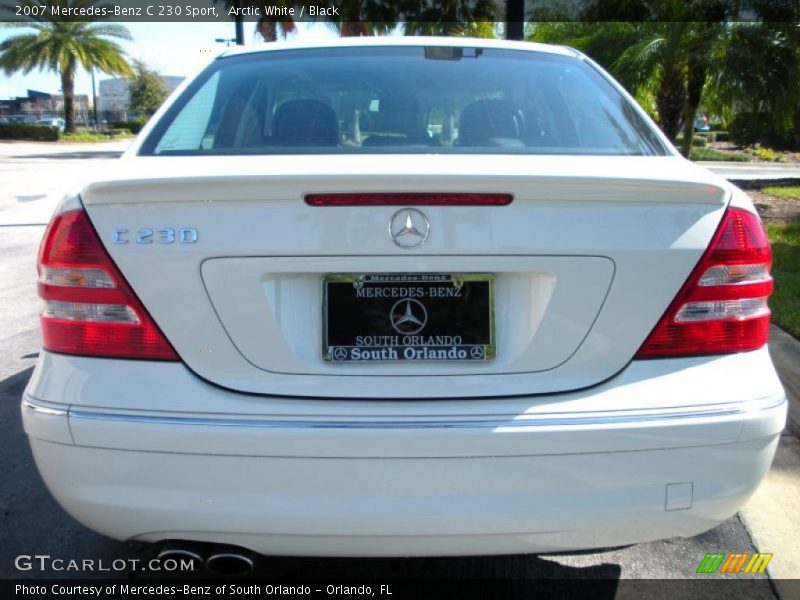 Arctic White / Black 2007 Mercedes-Benz C 230 Sport