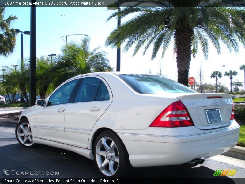 Arctic White / Black 2007 Mercedes-Benz C 230 Sport