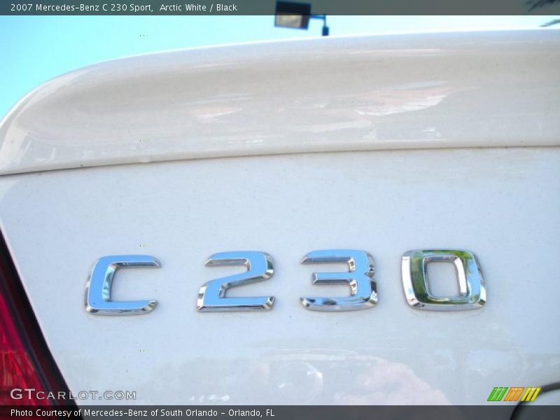 Arctic White / Black 2007 Mercedes-Benz C 230 Sport