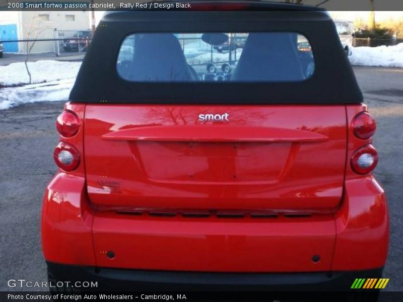 Rally Red / Design Black 2008 Smart fortwo passion cabriolet