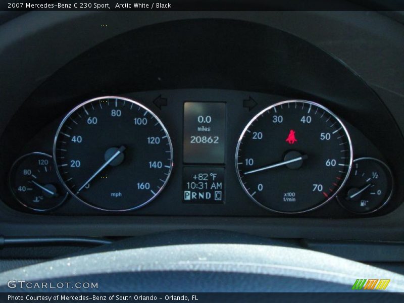 Arctic White / Black 2007 Mercedes-Benz C 230 Sport